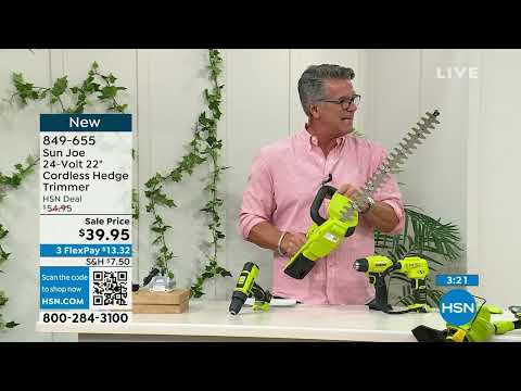 Sun Joe 24Volt 22 Cordless Hedge Trimmer