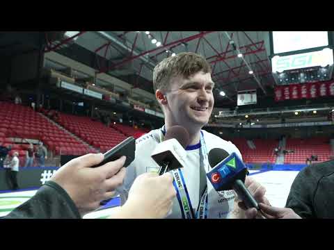 Media Scrum - Gold Medal - 2025 BKT World Men's Curling Championship