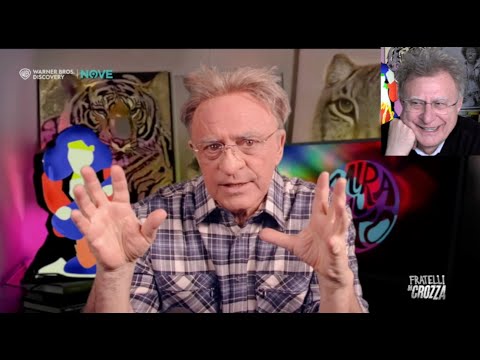 Crozza imitates Red Ronnie 11.4.25 Tartaria. OM. The frequencies make rocks light and heal.