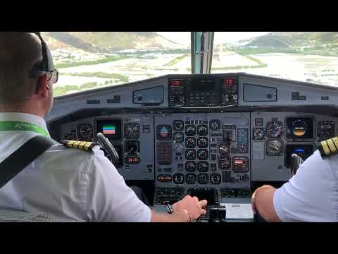 Aterrissando em Saint Martin em condições de vento