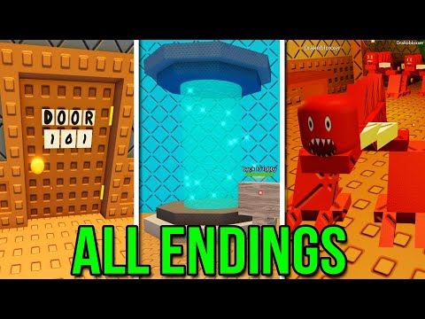 DOORS: Retro Mode - ALL Endings (Roblox Showcase) - April Fools 2024