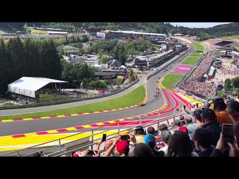 2024 Formula 1 Belgian Grand Prix race start￼ from gold 3 Eau Rouge