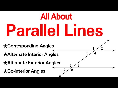 All about Parallel Lines : Corresponding Angles, Alternate interior angles, Co-interior angles