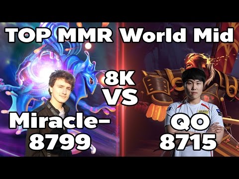 TOP MMR World Mid - Miracle-(Puck 8799) vs QO(Emper Spirt 8715)