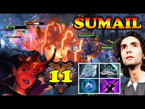 SUMAIL ROAD TO TOP 10 EU QUEEN OF PAIN SLIPPERY BUILD WIND WAKER LINKEN | DOTA2ORBS