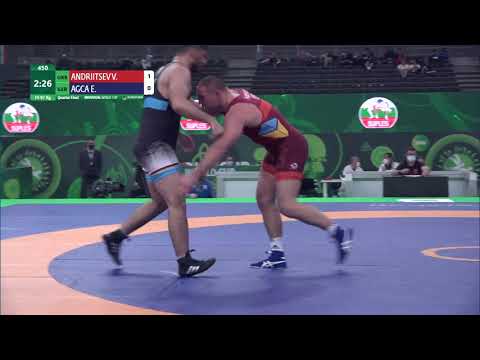 1/4 FS - 97 kg: V. ANDRIITSEV (UKR) v. E. AGCA (GER)
