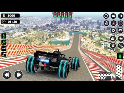 Formula car racing stunt simulator 2024 #3 - Impossible mega ramp Car 3d - Android gameplay