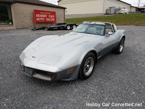 1982 Silver Charcoal Corvette For Sale Video