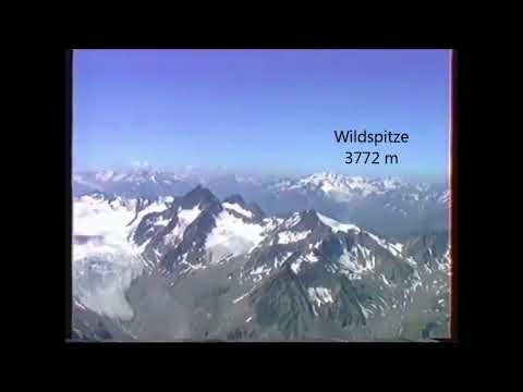 Schrankogel 3497m über Schwarzenbergferner 1995 mit Rundblick!