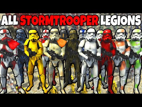 ALL Stormtrooper Legions BATTLE ROYALE! - Men of War: Star Wars Mod Battle Simulator