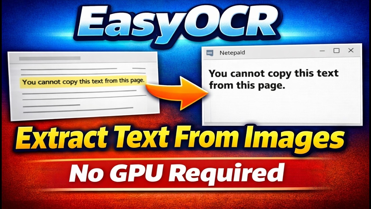 EasyOCR Local Setup  Extract Text from Images Without GPU