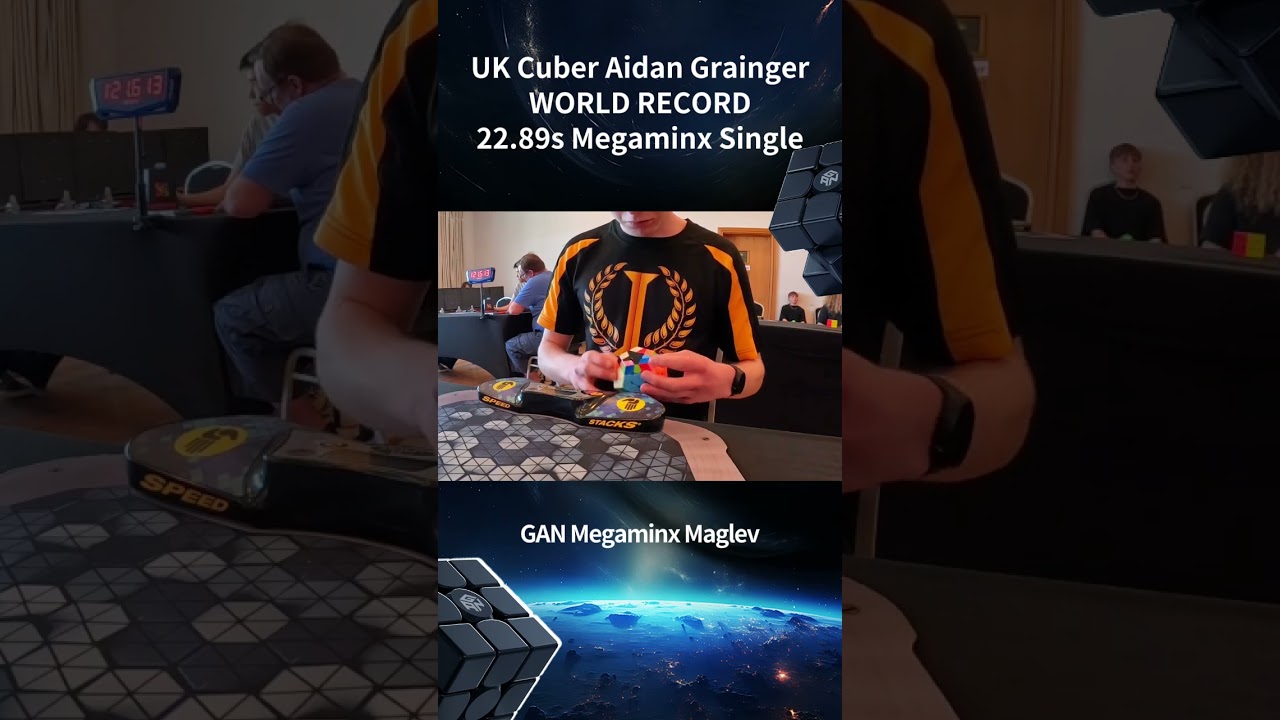 GANCUBE - Aidan Grainger‎ 22.89s Megaminx Single World Record #wr