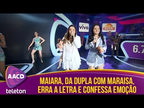 Teleton 2016 - Maiara, da dupla com Maraisa, erra a letra e confessa emoção