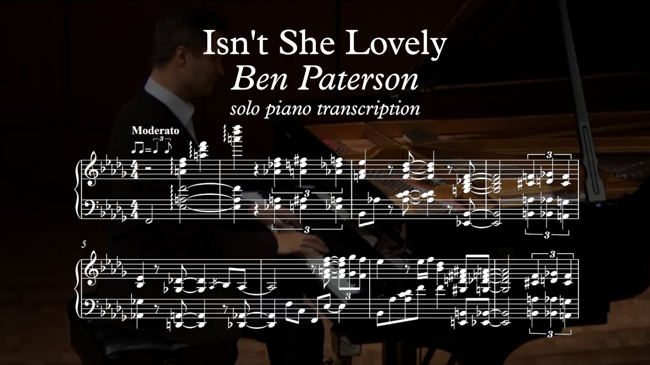 (FREE PDF) Isn't She Lovely - Ben Paterson (solo piano transcription)