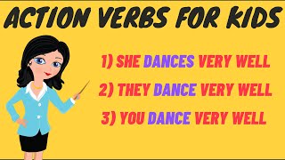 Action Verbs & Words For Kids (Grade 2 & 3
