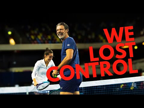 We tried low tension tennis rackets for the first time. Only the unexpected happened. Thanks Jeanne!