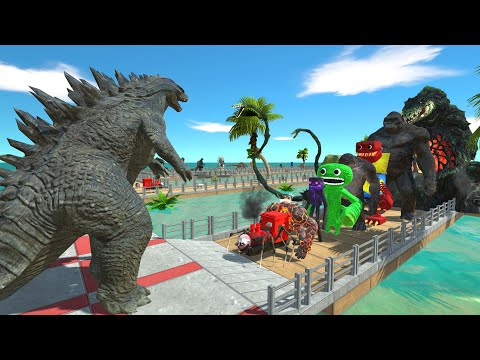 Godzilla Classic vs Biollante OASIS DEATH RUN - Animal Revolt Battle Simulator