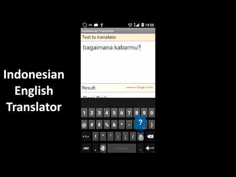 Indonesian English Translator video