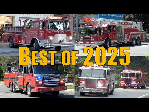 Fire Trucks Responding Compilation: Best of 2025