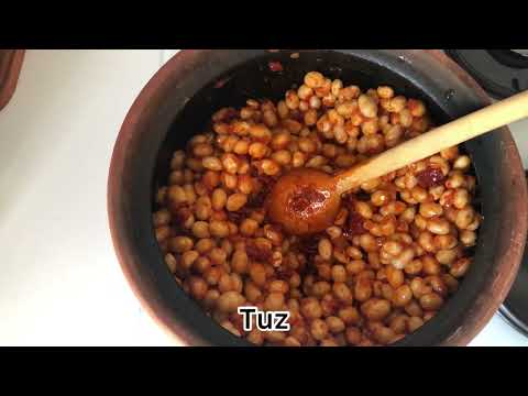 ♨️EN KOLAY HALİYLE KURU FASULYE NASIL YAPILIR/güveçte kuru fasulye tarifi