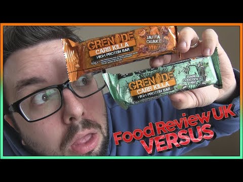 Grenade Carb Killa Jaffa Quake VS Dark Chocolate Mint Protein Bar Reviews