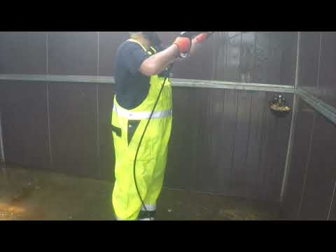 Power Washing Horse stables.