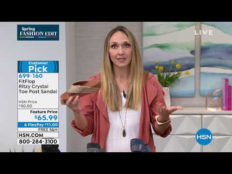 FitFlop Ritzy Crystal Toe Post Sandal