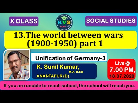 X Class Social: 13.The world between wars (1900-1950) part 1:- Unification of Germany -3