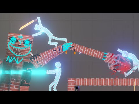 Brick Golems vs Ice Humans - People Playground 1.21.3