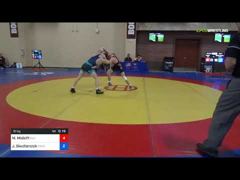2018 Marine Corps US Open/UWW Junior Freestyle 61 Con 4 - McGwire Midkiff (BWC) Vs. Jack Skudlarcz