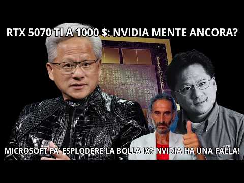 NVIDIA MENTE ANCORA? 🛑 RTX 5070 Ti a 1000$ e l'addio alle GPU IA!. Jensen Huang il limite di Nvidia?