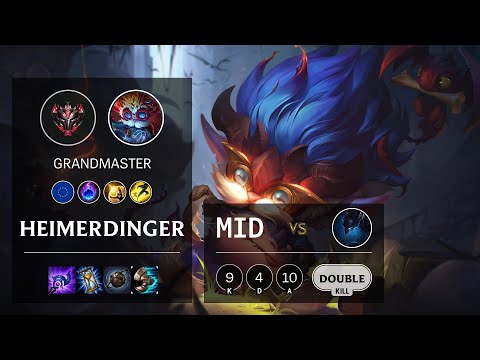 Heimerdinger Mid vs Nocturne - EUW Grandmaster Patch 10.15
