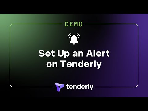 How to Set Up an Alert on Tenderly