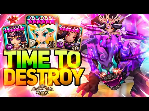 DESTRUCTIVE CLEAVE TEAM with Xiana, Asima and Nephthys - Summoners War