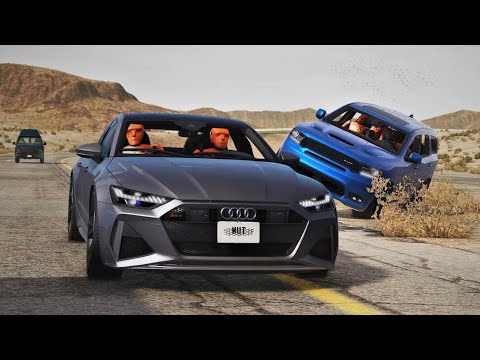BeamNG Drive - Highway Car Crashes #20