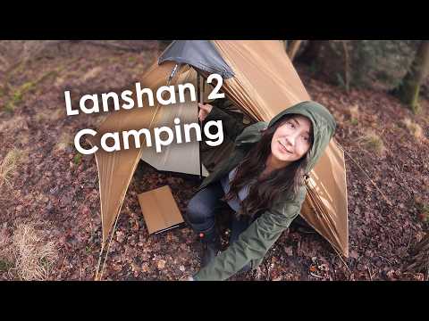 Winter Camping with my Lanshan 2 & Pork Ribs on Fire 💚 Thank You