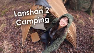 Winter Camping with my Lanshan 2 & Pork Ribs on Fire 💚 Thank You