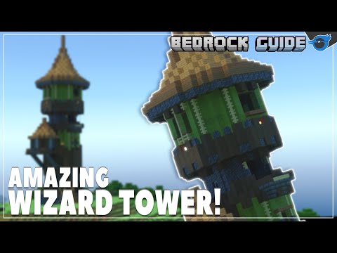 Build an AMAZING WIZARD TOWER! | Bedrock Guide S2 Ep13 | Survival Tutorial Lets Play