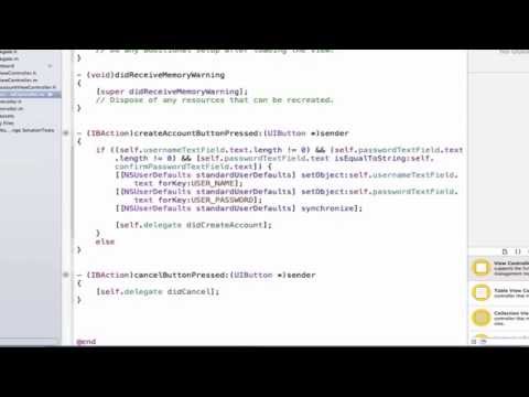 iOS Programming Tutorial - Use of NSUserDefault, Segues and Protocols in Objective C Part 4 - 45