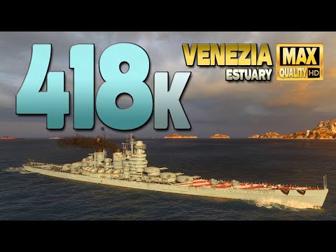 Cruiser Venezia with the second highest damage ever - World of Warships