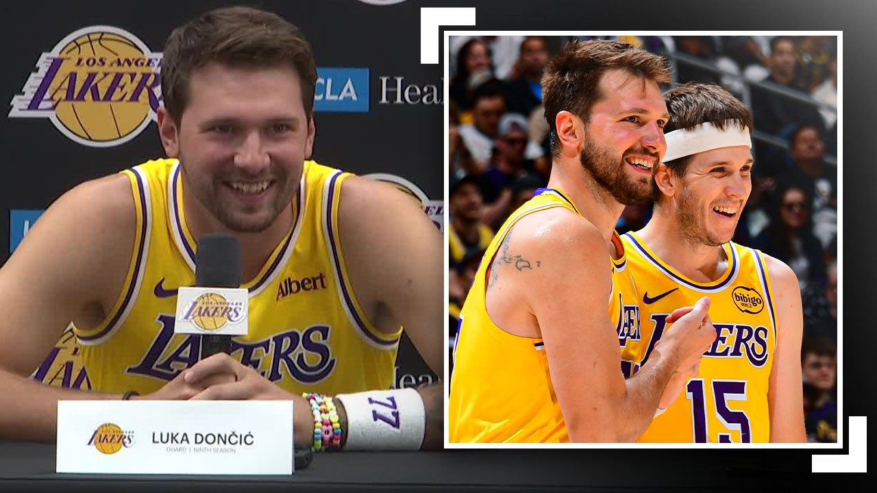 Luka Dončić Talks Connection With Austin Reaves, Hosting Teammates In Slovenia & More at Media Day