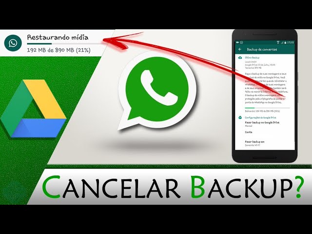 Parar o backup do WhatsApp