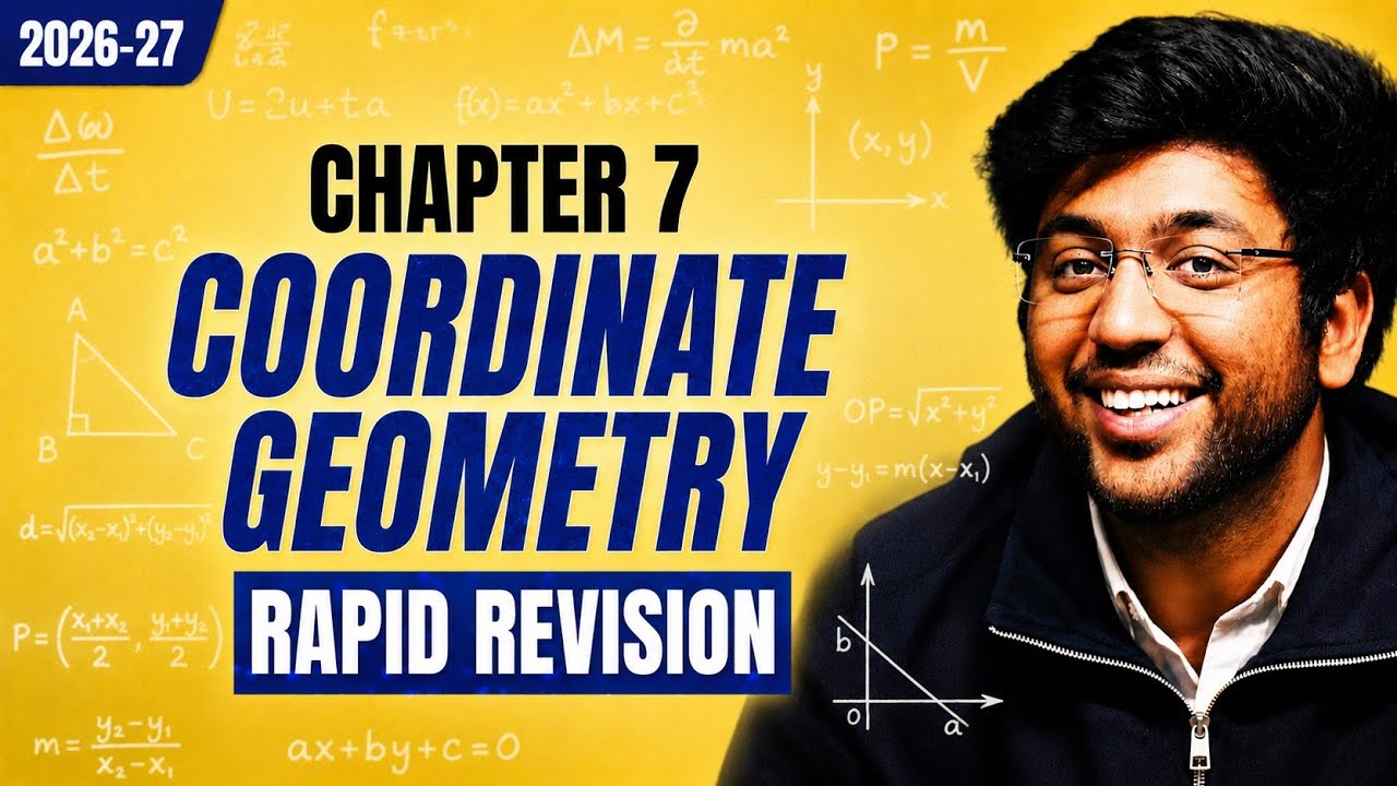 Coordinate Geometry Class 10 Maths Chapter 7 Rapid Revision by Shobhit Nirwan For Session 2026-27