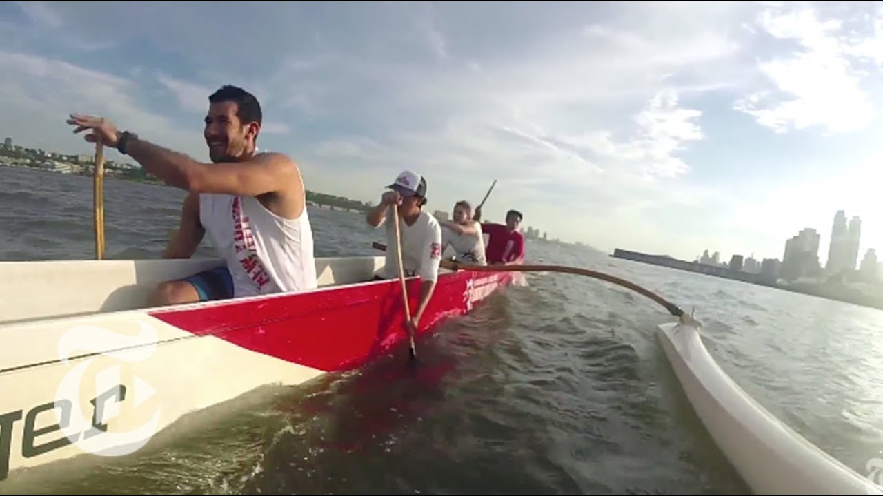Racing Canoes in the Hudson River | The New York Times