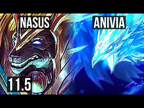 NASUS vs ANIVIA (TOP) | 2.5M mastery, 8/1/6, Dominating | EUW Diamond | v11.5