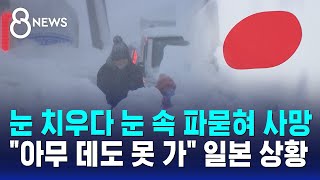 눈 치우다 눈 속 파묻혀 사망…"아무 데도 못 가" 일본 상황 / SBS 8뉴스