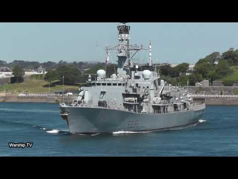 HMS NORTHUMBERLAND F238 LEAVES DEVONPORT NAVAL BASE - 1st June 2020