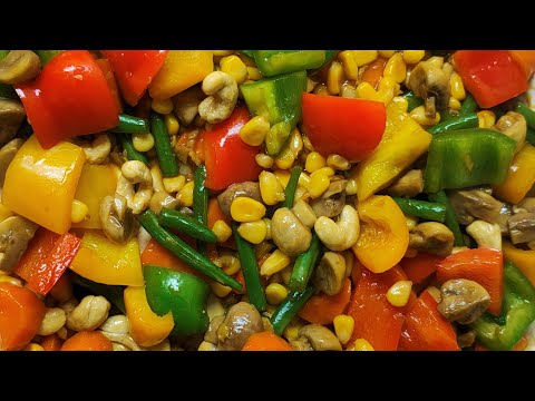 Vegetables with Cashew Nuts Recipe | Sauteed Vegetables | Chinese Stir Fry