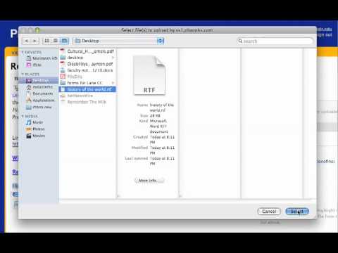 PBWorks: Uploading a Document
