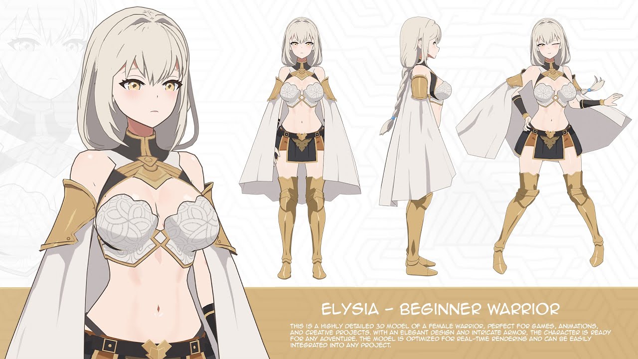 Elysia &ndash; początkująca wojowniczka Model 3D